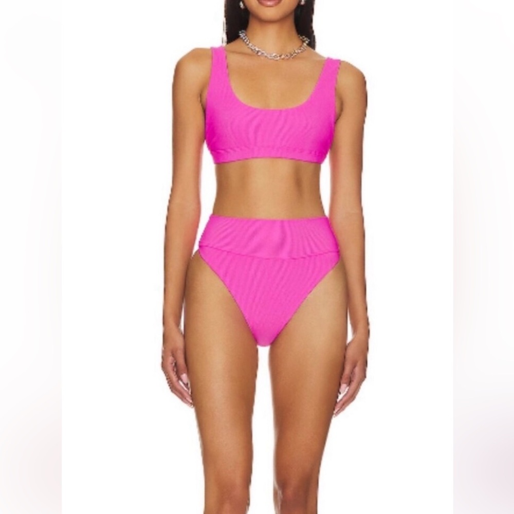 ▪️Beach Riot Pink Bikini Highway Bottom Rose Free People Size Medium